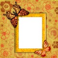 Photo frame with butterflies