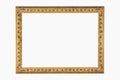 Photo frame carved engraved vintage floral ornamental thin isolated white Royalty Free Stock Photo