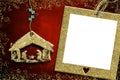 Photo frame Christmas cards, Nativity Scene Royalty Free Stock Photo