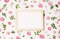 Photo frame collection pink flowers green leaves . High quality and resolution beautiful photo concept Royalty Free Stock Photo
