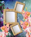 Photo frame with gladiolus