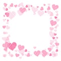 Photo frame. Hearts. for lovers. Square Royalty Free Stock Photo