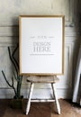 Photo frame mockup isolated background Royalty Free Stock Photo