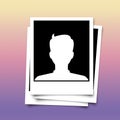 Photo frame of profile avatar on abstract background