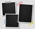 Photo Frame, Realistic paper instant photograph. Template design. Vector Royalty Free Stock Photo