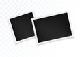 Photo Frame Set. Square and Horizontal Photography Frame Template for your Design. Vector Illustration Isolated on Transparent