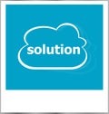 Photo frame with solution word, internet concept Royalty Free Stock Photo