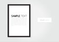 Photo frame on wall for gallery portfolio Royalty Free Stock Photo