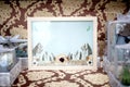 photo frame with wooden border