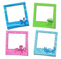 Photo Frames With Cartoons Royalty Free Stock Photo