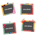 Photo frames, colorful photo frames for photos, a set of color photo frames.