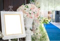 frames and flower arches in front of the wedding Royalty Free Stock Photo