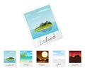 Photo frames with nature landscapes. Set 1 Royalty Free Stock Photo