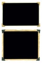 Photo frames, old blank photos, isolated on white