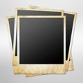 Photo frames on paper background Royalty Free Stock Photo