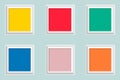 Photo frames for pictures and photos, color photo frames in flat design