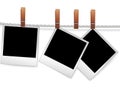 Photo frames on rope