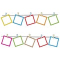 Photo frames on rope Royalty Free Stock Photo
