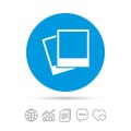 Photo frames template icon. Empty photography.