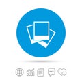 Photo frames template icon. Empty photography.