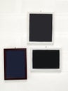 Photo frames with white brick wall Royalty Free Stock Photo