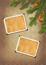 Photo-framework retro on old paper. Royalty Free Stock Photo