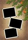 Photo-framework retro on old paper. Royalty Free Stock Photo