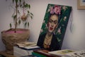 Photo of Frida portrait picture of flowers