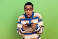 Photo of funny surprised cybersport young guy gamer playing video games console xbox one x addicted hobby isolated on Royalty Free Stock Photo