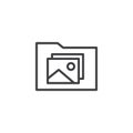 Photo gallery folder outline icon Royalty Free Stock Photo