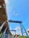 This is a photo of the gantry portal for lifting girders