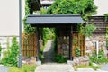 The gate of a traditional Japanese house Royalty Free Stock Photo