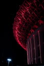 Photo of Gelora Bung Karno stadium at night along with its beautiful lights Royalty Free Stock Photo