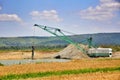 Photo of a giant quarry excavator. Royalty Free Stock Photo