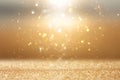 Photo of gold and silver glitter lights background Royalty Free Stock Photo