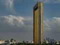 Photo Of Golden Dubai Frame Building At Sunrise Royalty Free Stock Photo