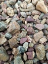 Photo of gravel and sand used as material for cementing roads