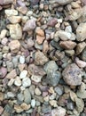 Photo of gravel and sand used as material for cementing roads