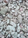 Photo of gravel and sand used as material for cementing roads