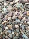 Photo of gravel and sand used as material for cementing roads