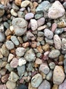 Photo of gravel and sand used as material for cementing roads