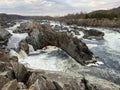 Great Falls VA Landscape at Sunset in November Royalty Free Stock Photo