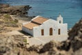 Photo of Greece, Zakynthos, Agios Nikolaos church. Saint Nicholas Church in Ano Vasilikos in Zakynthos. St Nicholas Beach in Royalty Free Stock Photo