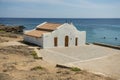 Photo of Greece, Zakynthos, Agios Nikolaos church. Saint Nicholas Church in Ano Vasilikos in Zakynthos. St Nicholas Beach in Royalty Free Stock Photo