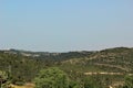 Green mountains with settlements near Jerusalem, Israel