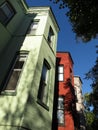 Colorful Row Homes in Georgetown Royalty Free Stock Photo