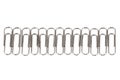 Photo of group steel paperclips