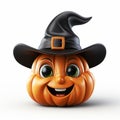 Cute Witch Pumpkin Hat 3d Render For National Grandparents Day