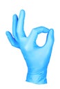 Photo hand insulated glove okay sign