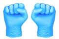 Photo hand isolated glove gesture fists